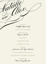 Winter Flourish Wedding Programs