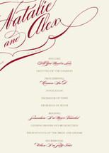 Winter Flourish Wedding Programs