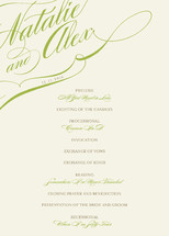 Winter Flourish Wedding Programs