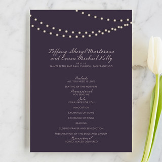 Midnight Vineyard Wedding Programs