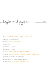 The Happy Couple Wedding Programs