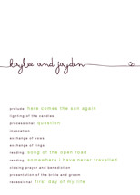 The Happy Couple Wedding Programs