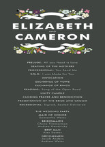 Banner and Branches Wedding Programs
