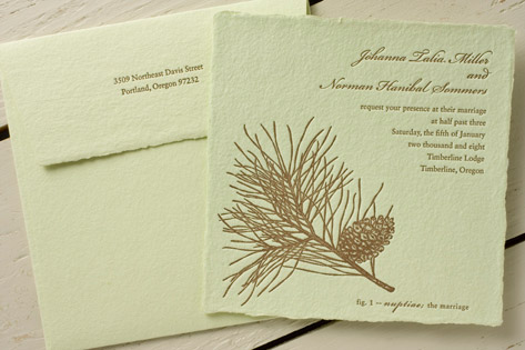 Evergreen Wedding Invitations