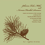 Evergreen Wedding Invitations, by Oblation