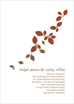 Falling Leaves Wedding Invitations, by Oblation
