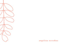 Fronds - Museum Board Personalized Stationery, by Oblation