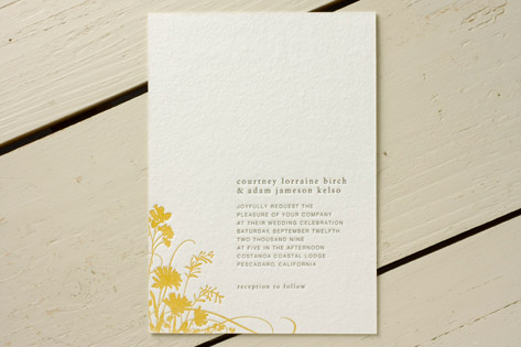 Prairie Flower Wedding Invitations