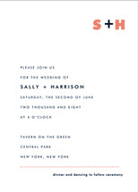 Late 1900's Initials Wedding Invitations, by Paper + Cup