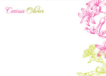 Floralisse - Duplex Personalized Stationery, by Twig & Fig