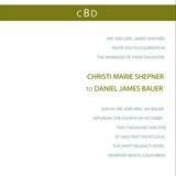 Christi Wedding Invitations, by Wiley Valentine