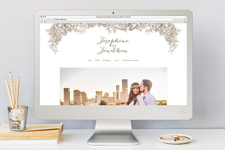 wedding website sample