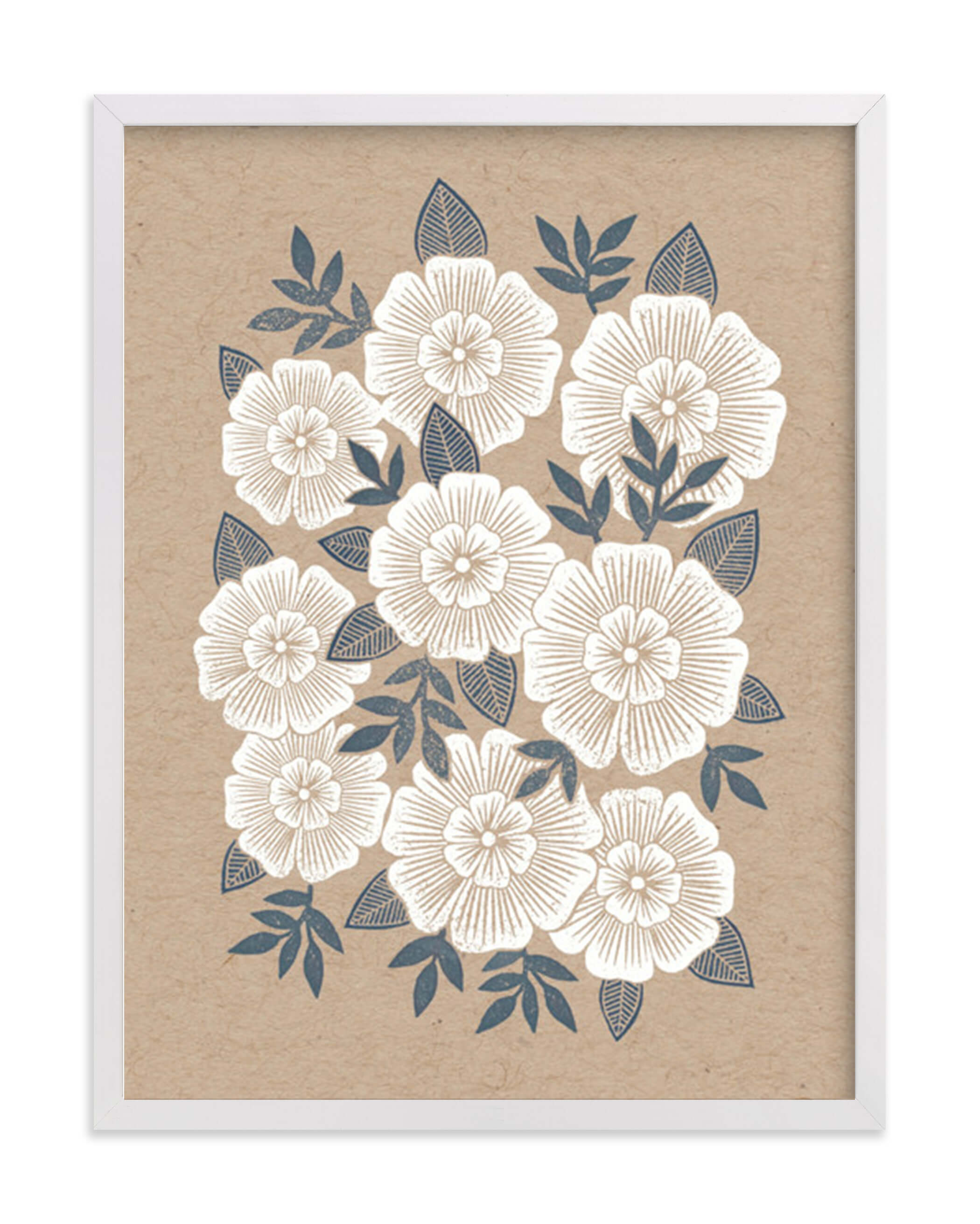 Kraft Florals Art Print