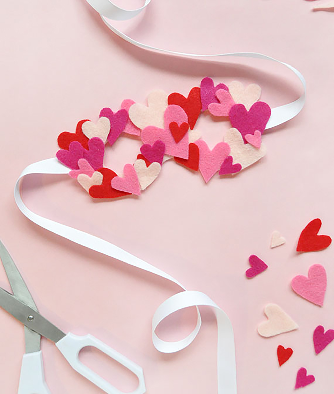 DIY Valentine's Day Felt Heart Mask