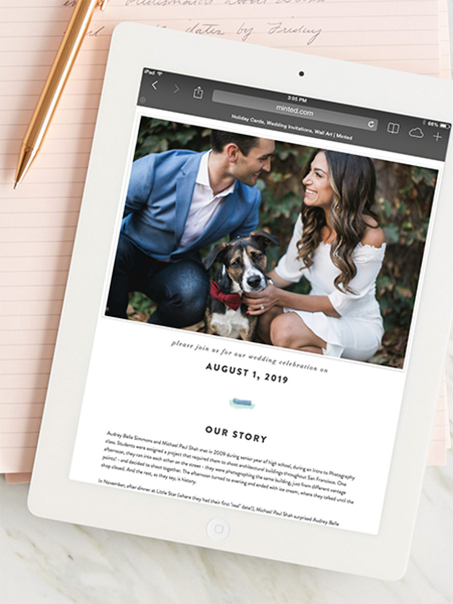 How To Build And Create A Wedding Website Minted