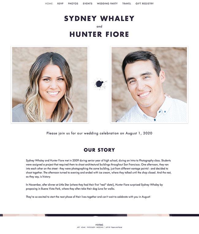 About Minted Wedding Websites | Minted