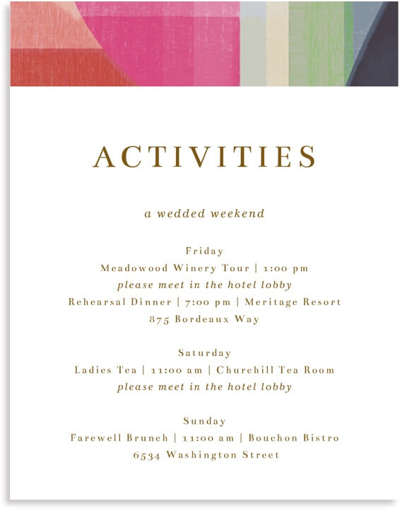 Activities Cards