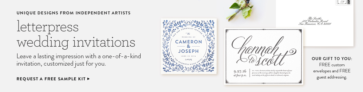 Letterpress Wedding Invitations | Minted