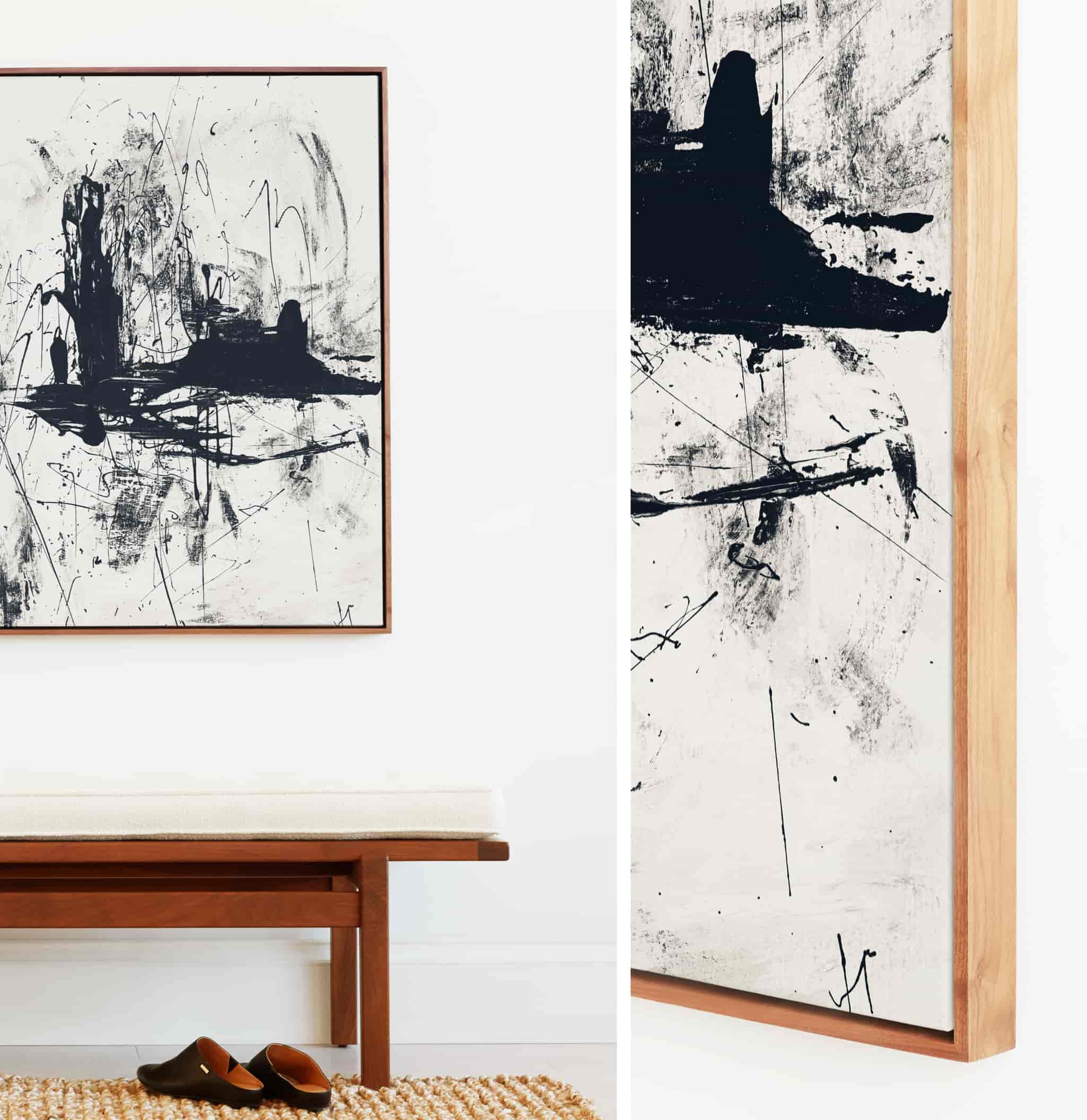 Abstract art print with premium frame