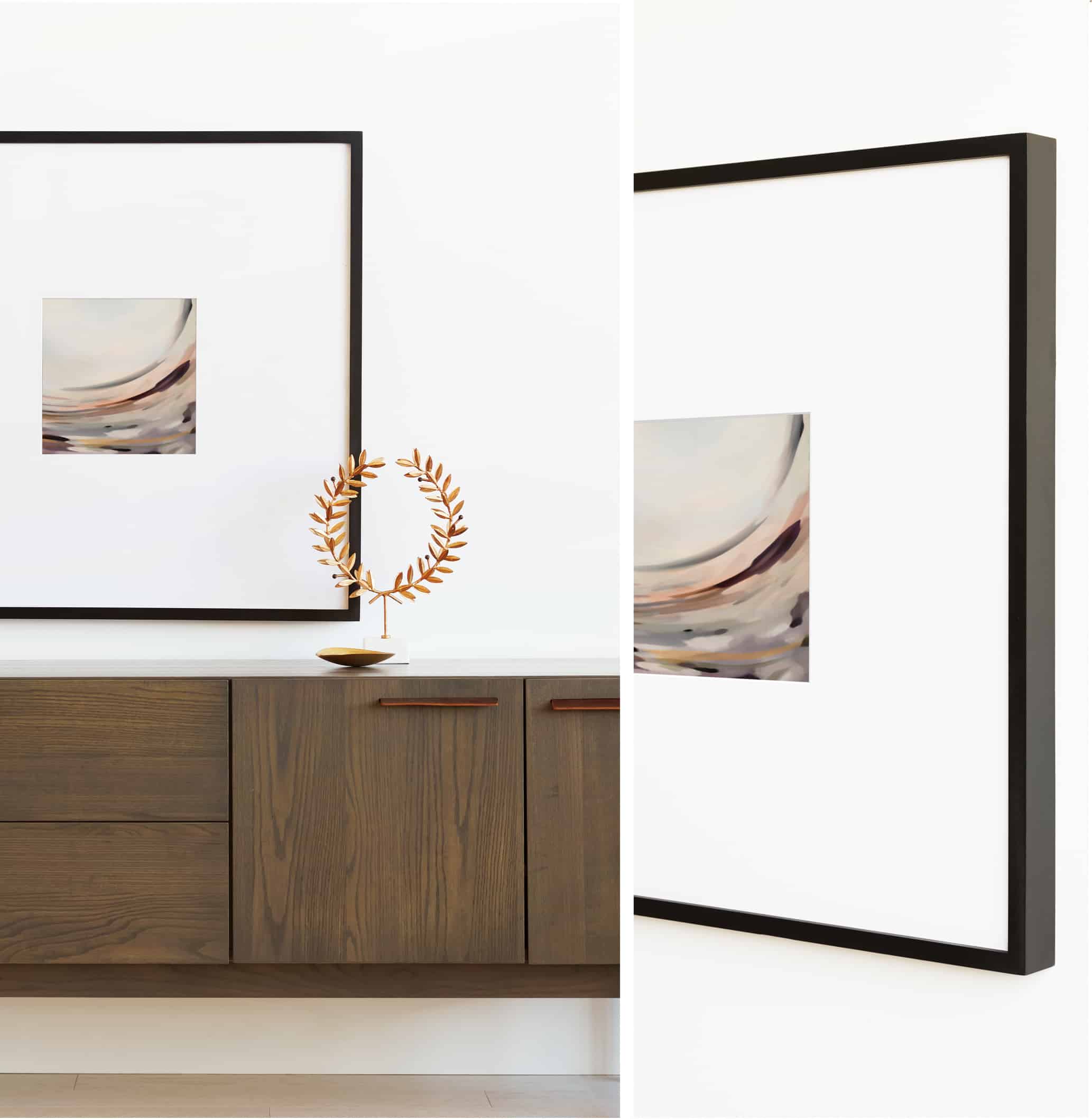 Art print with cabinets