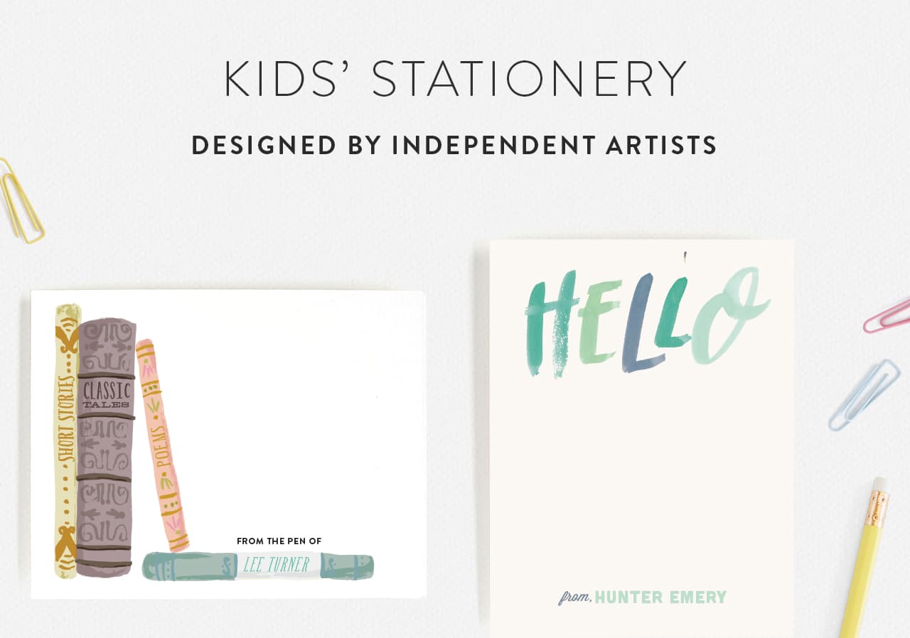 Kids Note Cards & Stationery Minted