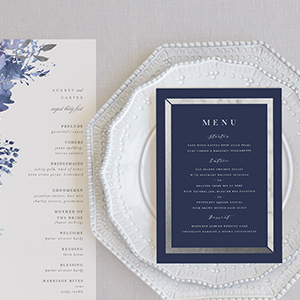 place setting with menu