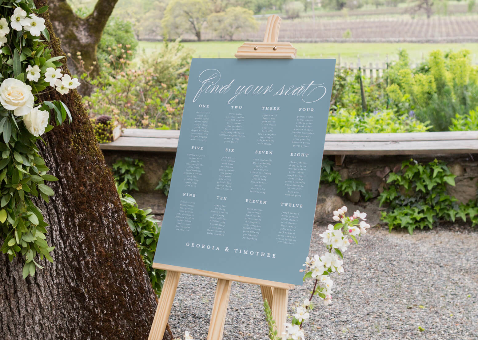 Seating Chart sign