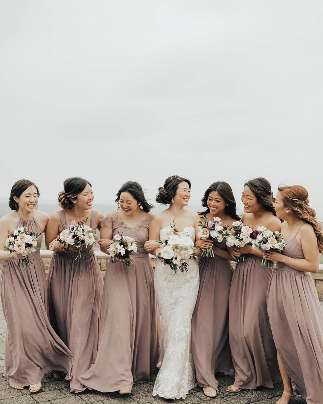 Bridesmaids with bride