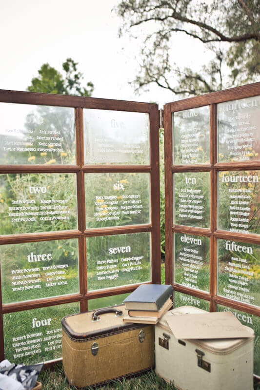 Window Panes Seating Chart