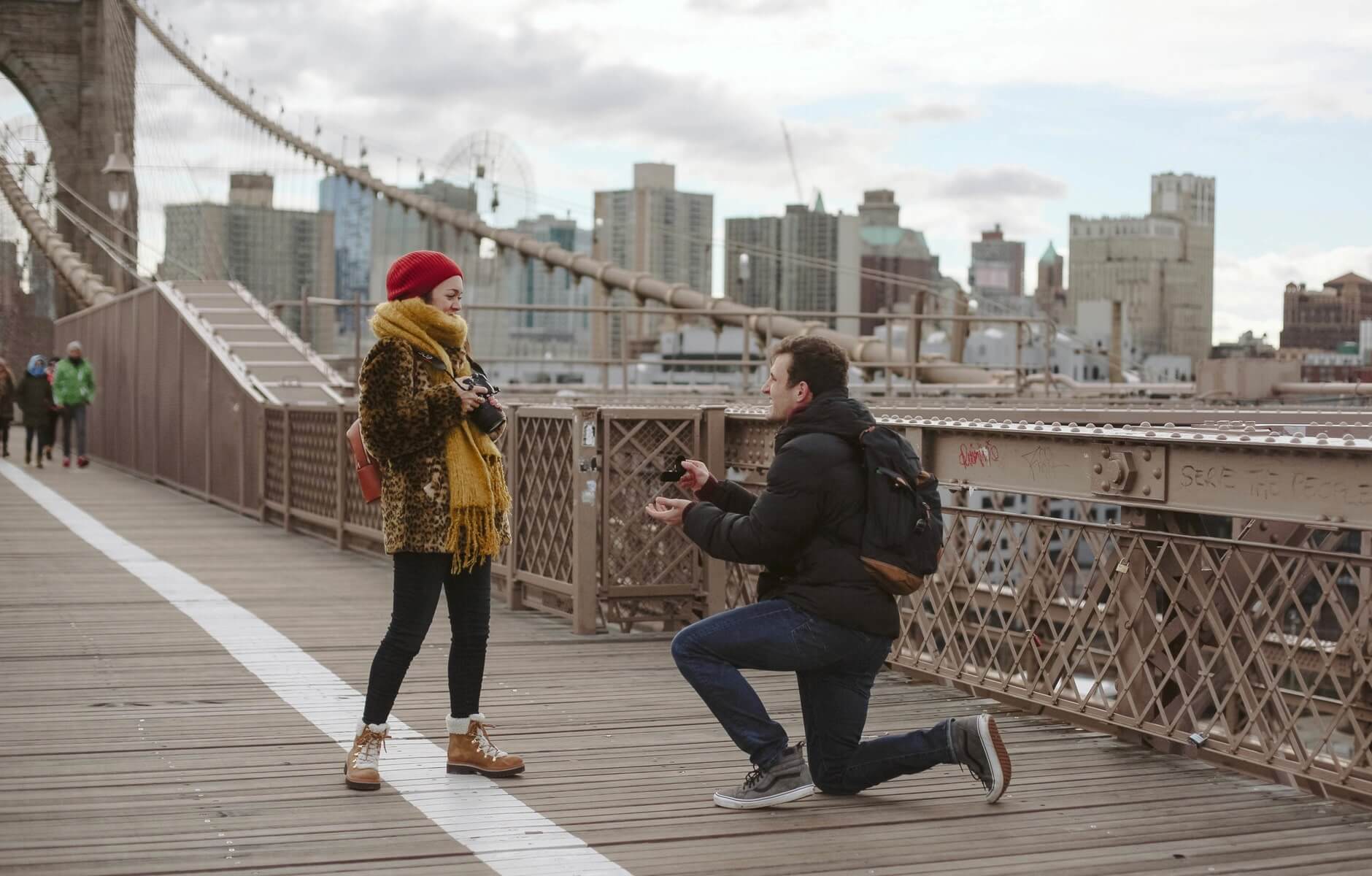 proposal on the bridge