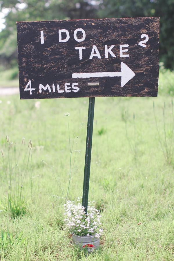 wedding renewal vows direction to venue sign