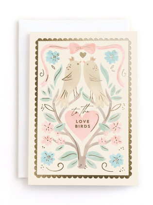 This is a birds tbd by Creo Study called to the love birds in greeting cards