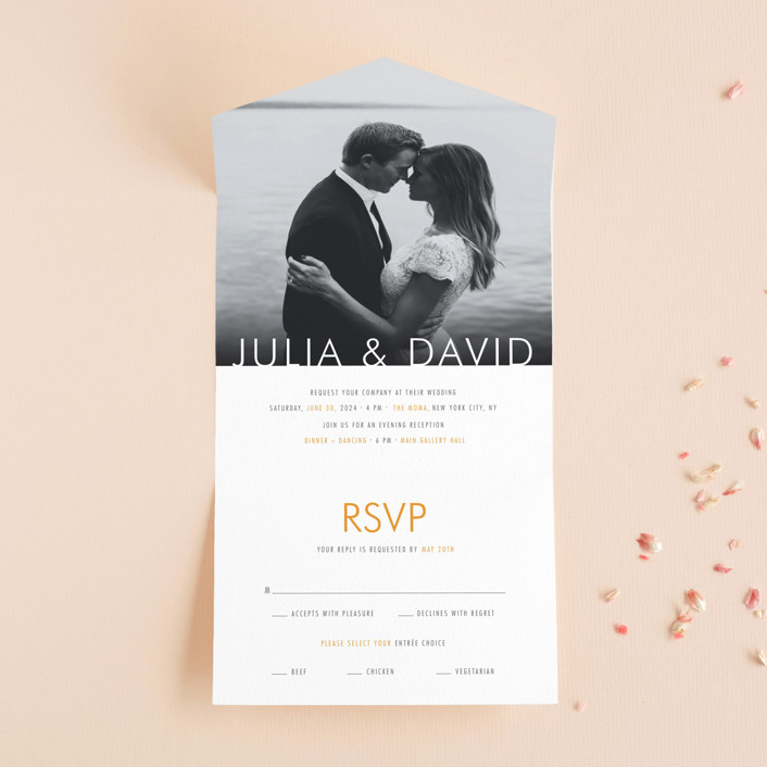 Minimalist Display All In One Wedding Invitations By Nam Bourassa Minted