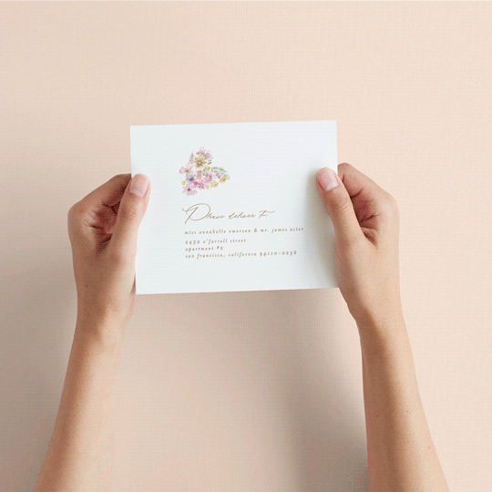 "Floral Arch" - All-in-one Wedding Invitations in Spring by Phrosné Barwood.