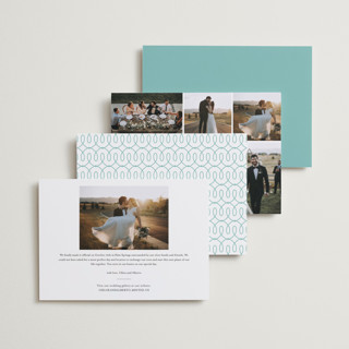 This is a ocean wedding announcements with standard by Jennifer Wick called bottom line printing on recycled smooth signature in standard