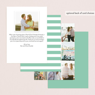 This is a seafoam wedding announcements with standard by Susie Allen called clean merry wishes printing on recycled smooth signature in standard