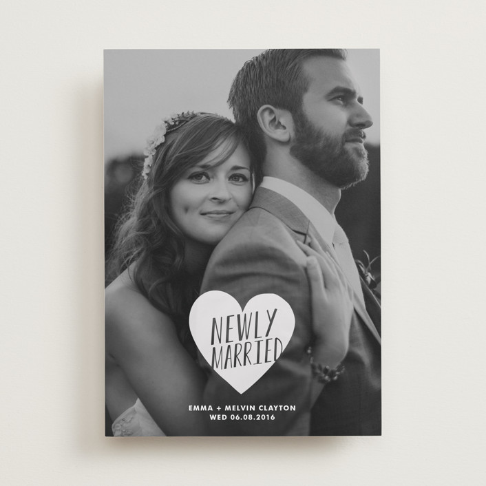 "Merry + Married" - Wedding Announcements in Frost by Kim Chow.