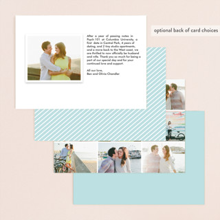 This is a sky wedding announcements with standard by Carly Reed Walker called modern romantic printing on recycled smooth signature in standard