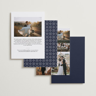 This is a night wedding announcements with standard by Leslie Ann Jones called same last name printing on recycled smooth signature in standard