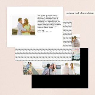 This is a midnight wedding announcements with standard by Roxy Cervantes called scripted printing on recycled smooth signature in standard