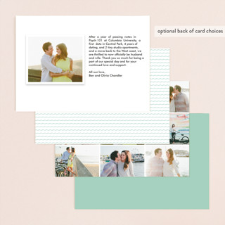 This is a mint wedding announcements with standard by Roxy Cervantes called scripted printing on recycled smooth signature in standard