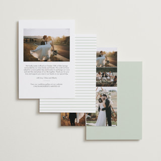 This is a pistachio wedding announcements with standard by Jill Means called striped gallery printing on recycled smooth signature in standard