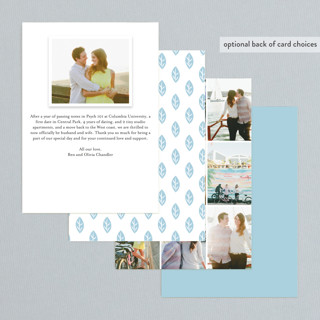 This is a powder blue wedding announcements with standard by Giselle Zimmerman called the simple things printing on recycled smooth signature in standard