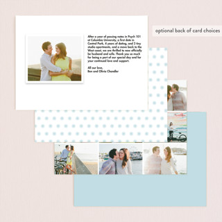 This is a baby blue wedding announcements with standard by Oscar and Emma - Karly Depew called timeless printing on recycled smooth signature in standard