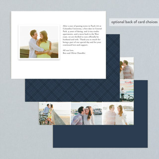 This is a blueberry pie wedding announcements with standard by That Girl Press called tiny blessings printing on recycled smooth signature in standard