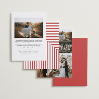 This is a tomato wedding announcements with standard by Waldo Press called vintage kraft printing on recycled smooth signature in standard