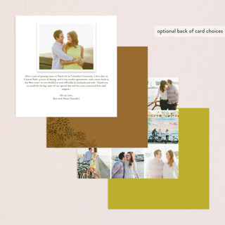 This is a hazlenut wedding announcements with standard by Andrea Mentzer called fling printing on signature in standard