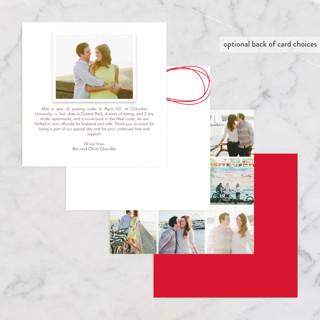 This is a vanilla wedding announcements with standard by Angela Pignataro called infinite printing on signature in standard