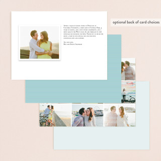 This is a sky wedding announcements with standard by Emily Ranneby called nostalgia printing on signature in standard