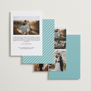 This is a aqua wedding announcements with standard by kelli hall called chic printing on recycled smooth signature in standard